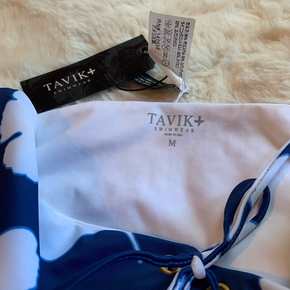 NWT Tavik Strapless Blue & White Print Two Piece - Picture 3 of 4